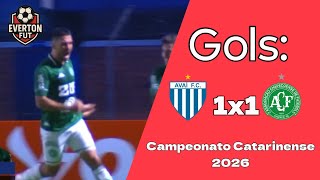 Gols: Avaí 1x1 Chapecoense - Campeonato Catarinense 2026