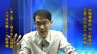 【掌聲響起】#賴昇楷 0916 - 台積電強壯、中小股氣虛，「拉大出小」?《草上飛》《金蘋果1號》仍可期；【九月奇兵團】一次動兩檔，是誰? (圖)