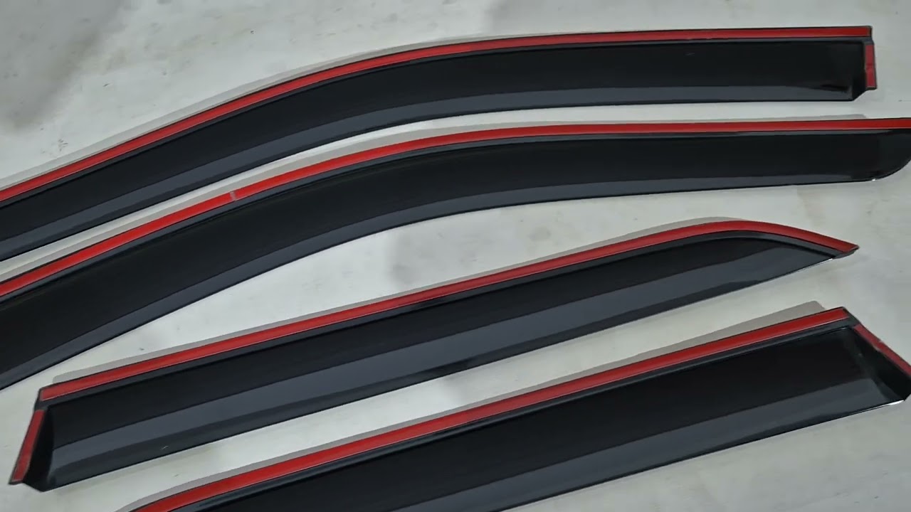 Ветровики с хромированным молдингом Niken Luxury (4 шт) Video 1