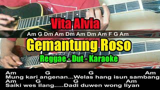 Karaoke Gemantung Roso Vita Alvia chord melodi Reg...