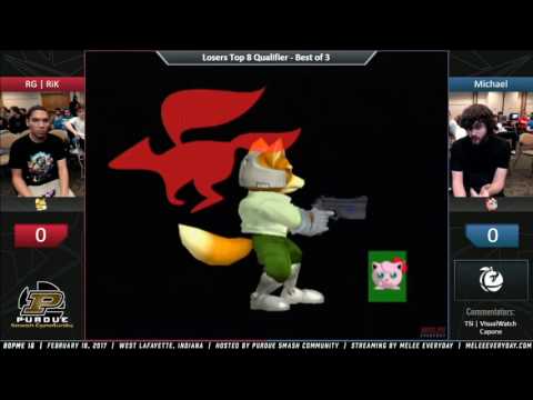 BOPME 16 - RG | RiK (Fox) vs. Michael (Jigglypuff) - SSBM - Losers Top 8 Qualifier