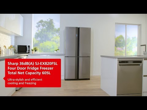 Sharp SJ-EX820FSL Four Door Fridge Freezer