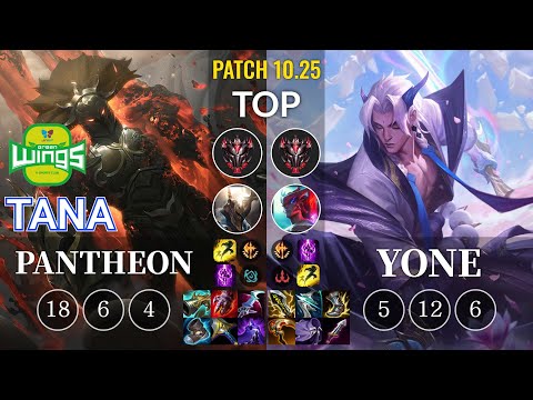 JAG TaNa Pantheon vs Yone Top - KR Patch 10.25