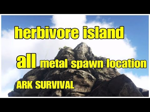 ARK All Metal Spawn Locations on Herbivore Island Guide
