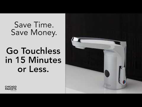 Save Install Time with Chicago Faucets E-Tronic® 80 Commercial Touchless Faucet