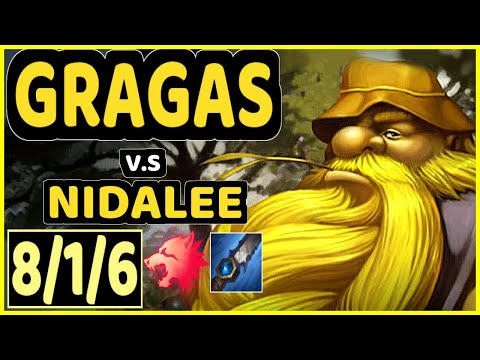 KREOX (GRAGAS) vs NIDALEE - 8/1/6 KDA JUNGLE GAMEPLAY - EUW Ranked MASTER