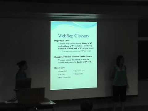 Transfer Info Session Webreg Glossary