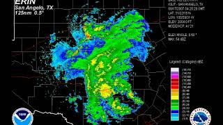 2007 Erin - San Angelo, TX WSR-88D Radar Animation