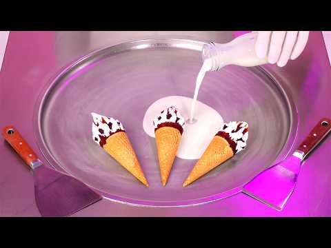 Cornetto Ice Cream Hack - how to pimp up your Cornetto Ice Cream Cone | Ice Cream Rolls ASMR