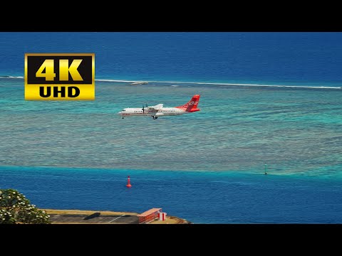 Air Tahiti (ATR 72-600 F-ORVV Ra'i Reva. Final Approach on Tahiti (NTAA). 10/05/2019.