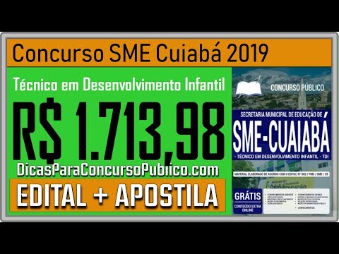 Apostila SME Cuiabá 2019 - Técnico em Desenvolvimento Infantil - Edital Concurso SME Cuiabá 2019