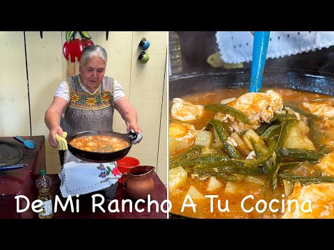 Comida De Rancho Bien Sabrosa y El Aguacero Aca En El Rancho