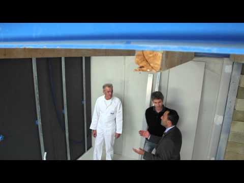 Contre cloison avec isolant rigide de KNAUF (Salon Samse)