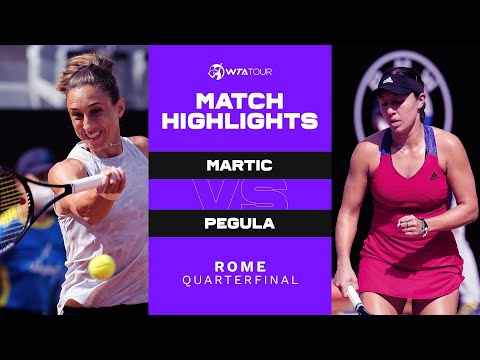 Теннис Petra Martic vs. Jessica Pegula | 2021 Rome Quarterfinal | WTA Match Highlights