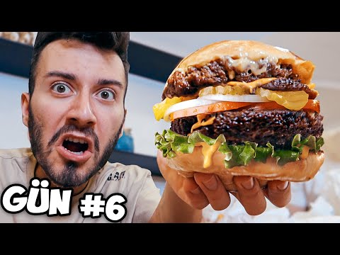 1 HAFTA SADECE HAMBURGER YEDİM ! 🍔