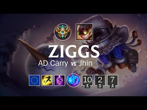 Ziggs AD Carry vs Jhin - EUW Challenger Patch 8.11
