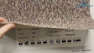 Metrážový koberec BINGO 6814 šíře 5m béžová