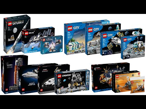 All LEGO NASA sets released 2017 - 2025 Compilation/Collection Speed Build