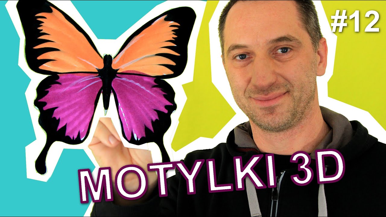 3D MOTYLE Z PAPIERU - DIY- POMYSŁ NA DEKORACJE - SZABLON PDF GRATIS