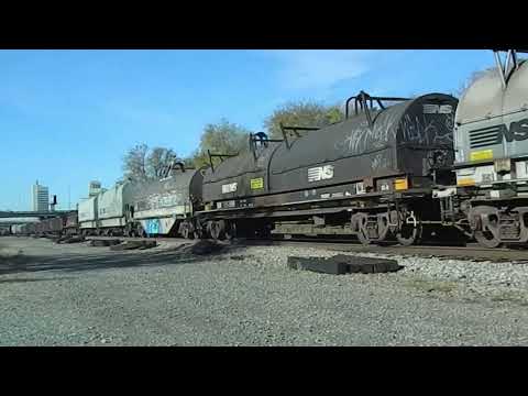NS 4906 Leads Boxcars & Steel Coil Train - 11/11/2025