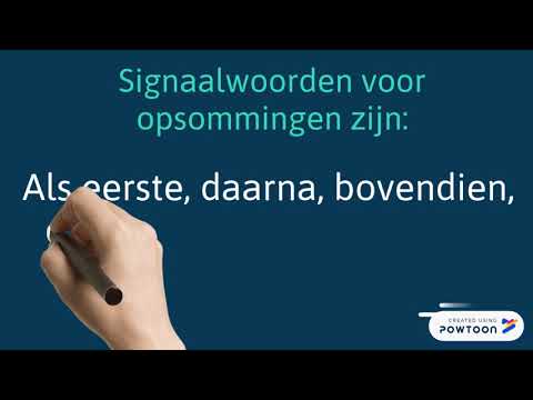 Signaalwoorden opsomming