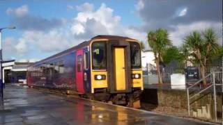 preview picture of video 'FGW 153380 At Newquay Station | 17/12/11'