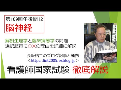 看護学科 脳神経の種類と機能109PM 12