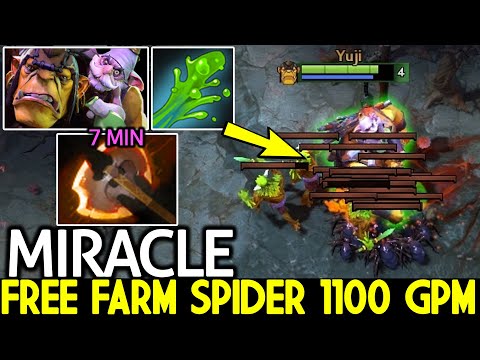 MIRACLE [Alchemist] Pro Free Farm Spider Mid 7 Min Battle Fury Dota 2