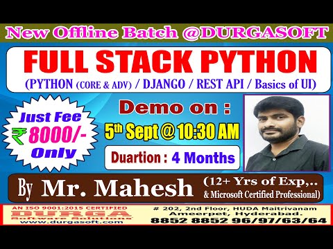 Full Stack Python Offline Training Durgasoft