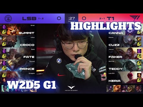 LSB vs T1 - Game 1 Highlights | Week 2 Day 5 LCK Summer 2021 | Liiv SANDBOX vs T1 G1