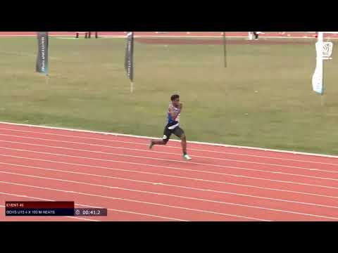 Boys U15 4 x 100m Heat 2 - 2019 SUBWAY State Relay Championships // LAVicTV