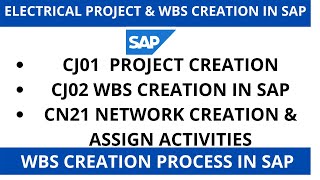 How to Create Electrical WBS IN SAP IWBS and Network Creation Step By Step Guide ISAP CJ01 CJ02 CN21