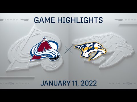 NHL Highlights | Avalanche vs. Predators - Jan. 11, 2022