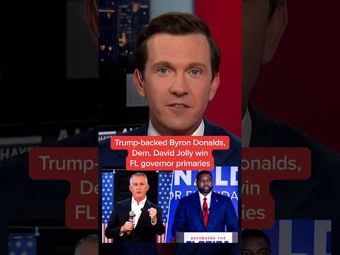 Trump-backed Byron Donalds, Dem. David Jolly win FL governor primaries