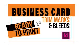 Business card trim marks and bleeds in indesign