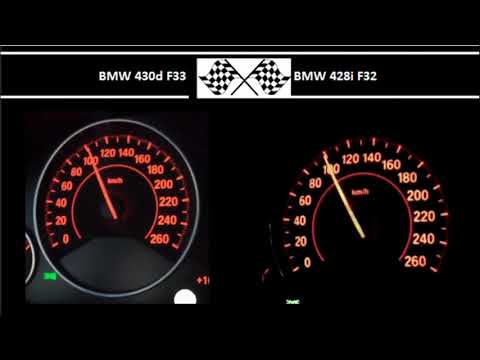 BMW 430d F33 VS. BMW 428i F32 - Acceleration 0-100km/h