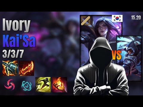 Ivory Mid Kai'Sa vs Talon lol KR solo rank Full Game 15.20 | Ivory 카이사 vs 탈론