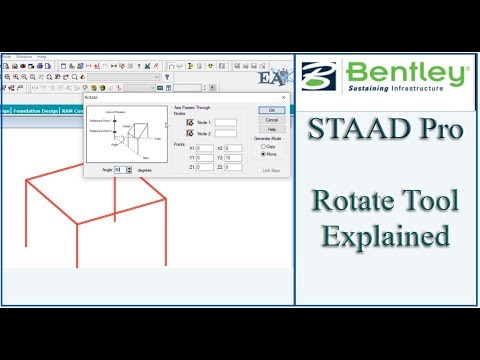 STAAD Pro Tutorial For Beginners [Episode 7]: Using Rotate Tool
