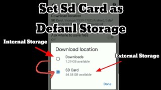 How to set Sd Card as a default storage for Android.