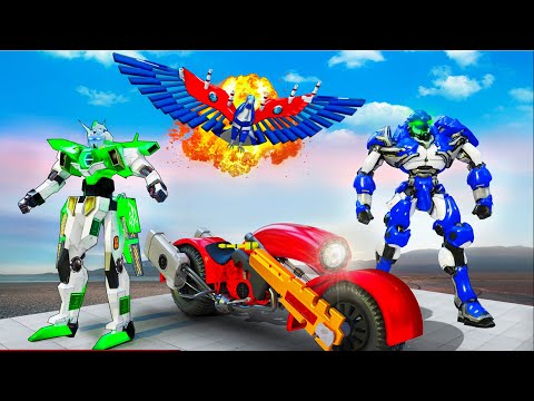 Flying Limo Police Helicopter Car Robot Games#17