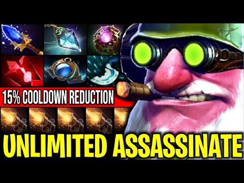 UNLIMITED ASSASSINATE..!! -55% CD Reduction Full Magic Build Sniper 7.27c | Dota 2