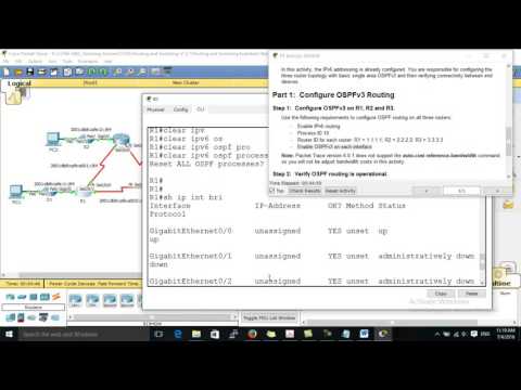 CCNA2-Chapter8-Configuring Basic OSPFv3 in a Single Area