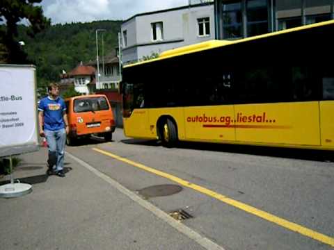 Generalabfrahrt am Bahnhof Liestal-autobus ag liestal at the railway station liestal