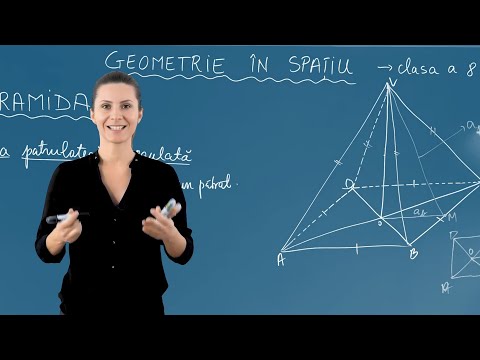 Piramidă patrulateră regulată: desen și proprietăți - Clasa a VIII-a