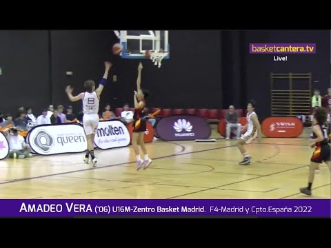 AMADEO VERA ('06) U16M-Zentro Basket. F4.Madrid y Cpto. España Cadete #BasketCantera.TV