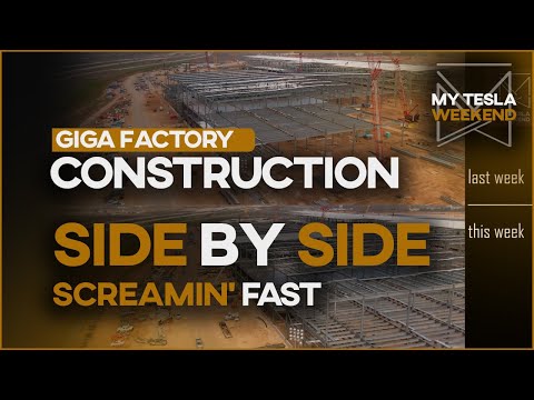 GigaFactory construction before/after week of Feb 1st