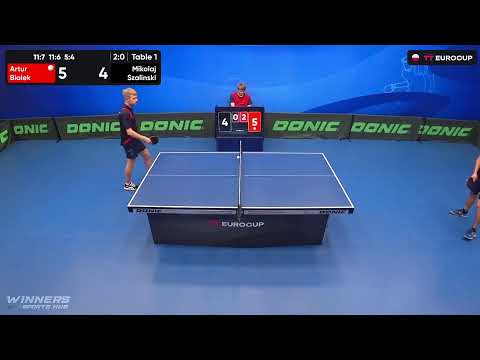 11:35 Artur Bialek 3-0 Mikolaj Szalinski 10.09.2023 | TT Euro.Cup Poland Elite.