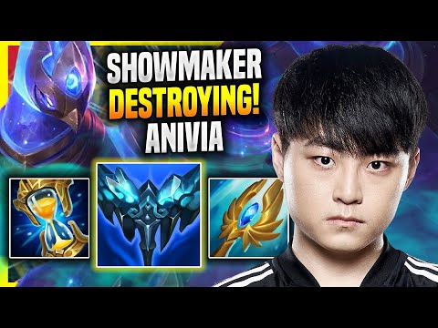 SHOWMAKER DESTROYING WITH ANIVIA IN EUW SOLOQ! - DK ShowMaker Plays Anivia MID vs Lux!