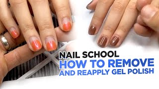Nail School | How to Remove and Reapply Gel Polish - Vertical Video