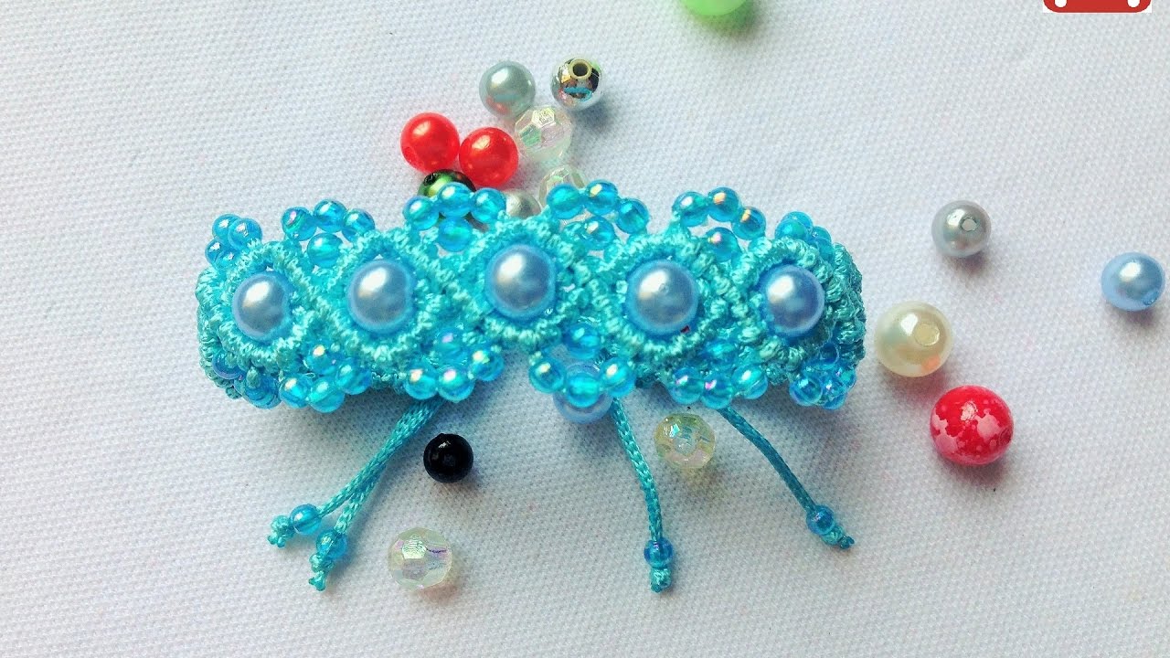 DIY Macrame tutorial: Wavy Flower bracelet - made with happiness